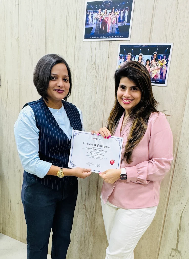 Dr. Kavita Maurya with a professional certificate